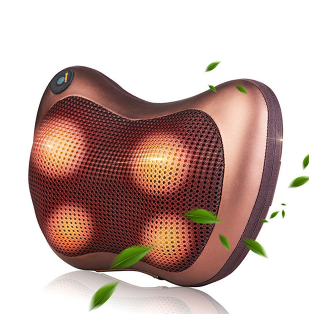 (nw000426) Car Head Massage Pillow Relax Vibrator Electric Shoulder Back Heating Kneading Infrared Therapy Shiatsu Neck Massager