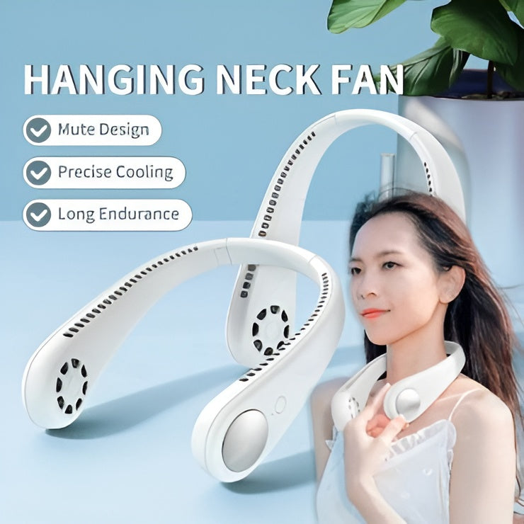 Mini Neck Portable No Bladeless Hanging Neck Rechargeable Air Cooler Mini Summer Sport Fan