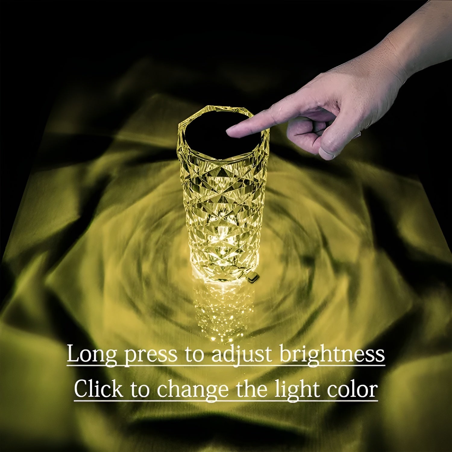 Led Diamond Touch Lamp With Remote