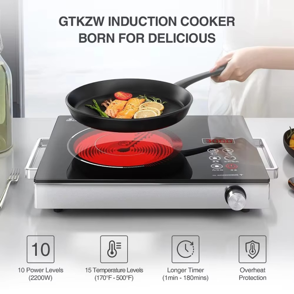 Energy-efficient Countertop Burner For Home, Kitchen, And Outdoor Use