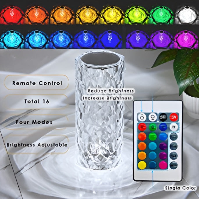 Led Diamond Touch Lamp With Remote